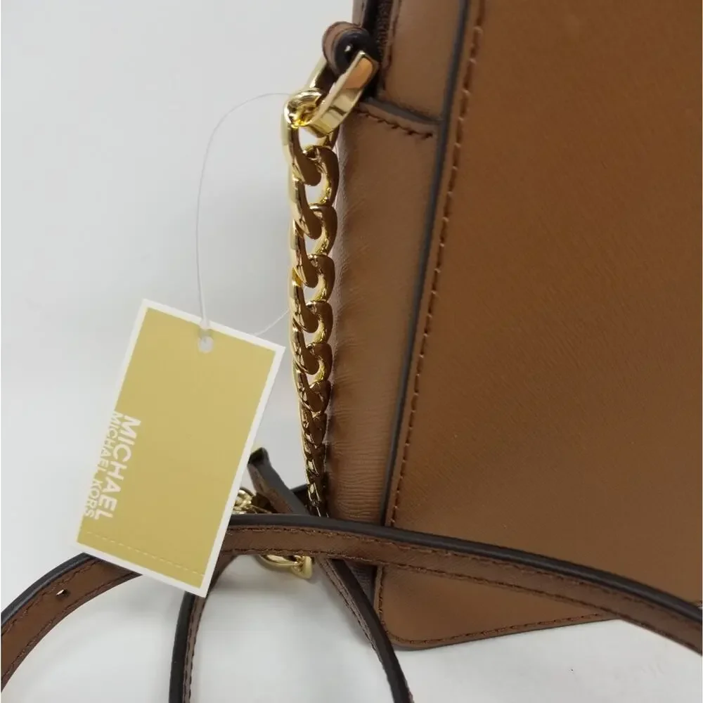 Michael Kors Brown Leather Crossbody Shoulder Bag‎